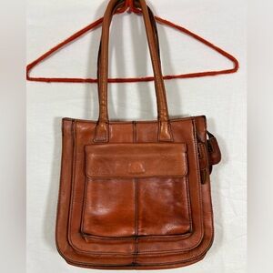 Chic Tan Leather Tote Bag